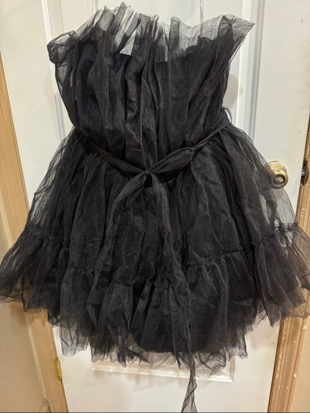 Fashion Nova Black Backless Tulle Party Dress